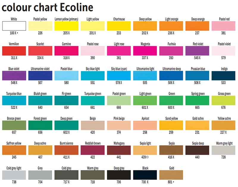 ecoline brush pen color set
